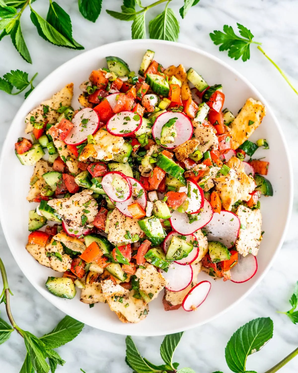 Fattoush Salad with Chicken